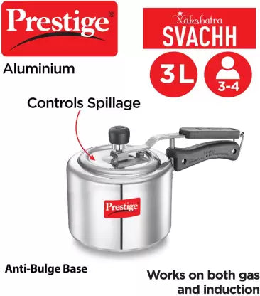 Prestige Nakshatra Svachh 3 L Pressure Cooker  (Aluminium)
