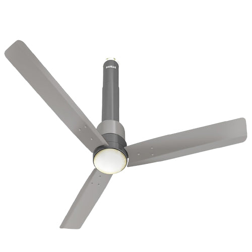 Havells Elio Prime 1200mm Decorative Ceiling Fan with 100% Pure Copper, Watt: 28, Air Flow: 225 cmm, Speed: 350 RPM (Pack of 1, Slate Mist)