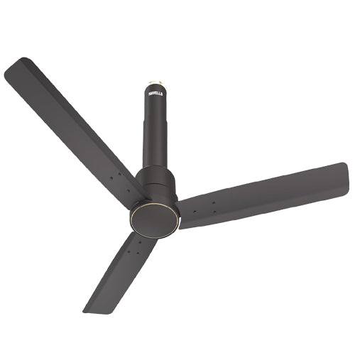 Havells Elio 1200mm Base Ceiling Fan with 100% Pure Copper, Watt: 28, Air Flow: 225 cmm, Speed: 350 RPM (Pack of 1, Smoke Brown)