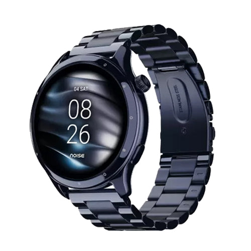 Noise Mettle 1.4'' display, Stainless Steel finish with Metal Strap, Bluetooth Calling Smartwatch  (Blue Strap, Regular)