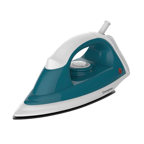 Crompton Entice 750 W Plastic Body Dry Iron Iron with Weilberger Coating soleplate (White & Blue)