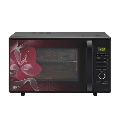 LG MJ2886BWUM 28 Liters Convection Microwave Oven, Floral Design