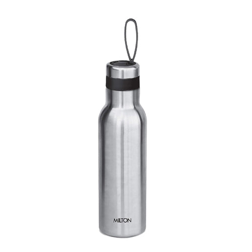Milton Smarty 600 Stainless Steel Water Bottle, 600 ml, Steel Plain (Pack of 1)