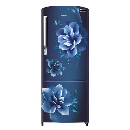 Samsung 223L 3 Star Inverter Direct-Cool Single Door Refrigerator Appliance (RR24C2723CU/NL,Camellia Blue)