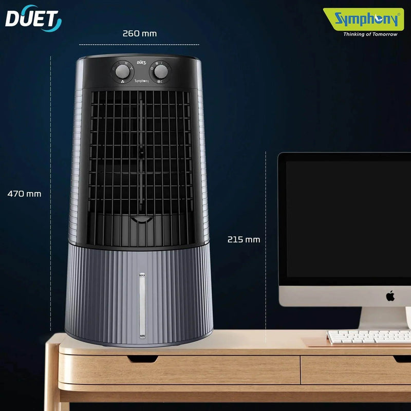 Symphony Duet Personal Table Cooling Fan for Home, Office, Shop Ultra High Speed Table Fan