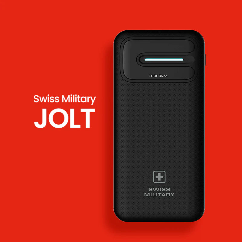 SWISS MILITARY 10000 mAh 12 W Power Bank  (Blue, Lithium Polymer, Fast Charging for Mobile)