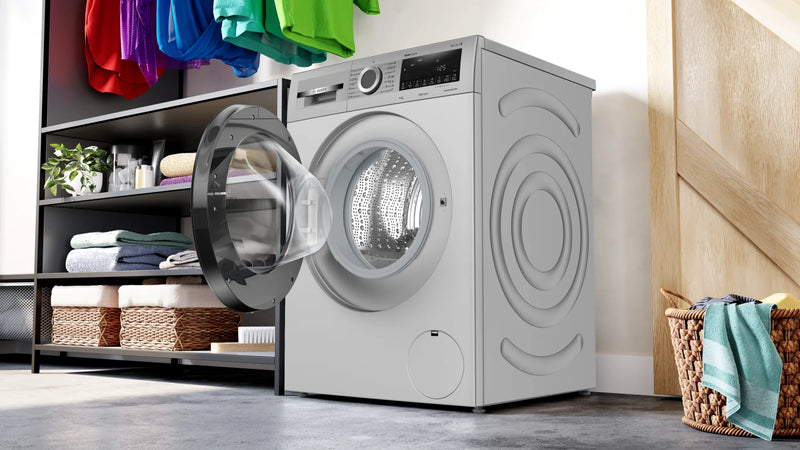 BOSCH 8 kg Fully Automatic Front Load Washing Machine (Series 6, WGA1320SIN, Auto Stain Removal, Silver)