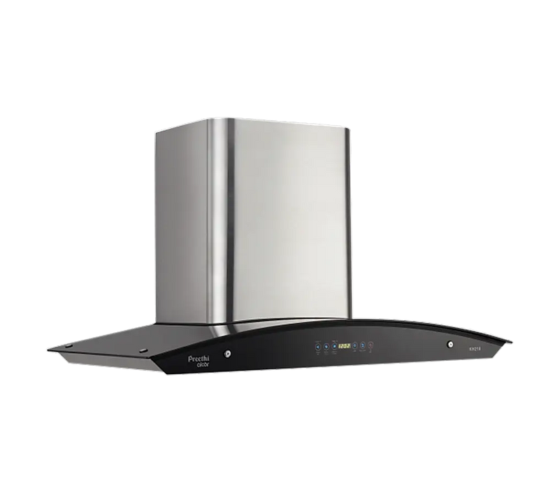 Preethi Alcor KH 210, 3 Speed Chimney with 1200 m3/hr Suction, 90cm , 180 W, 3x Baffle Filter