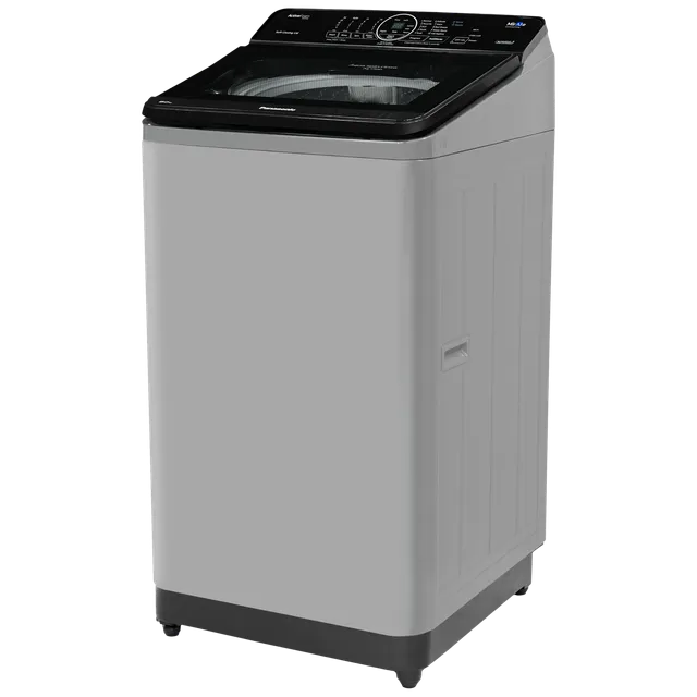 Panasonic 8 Kg Wifi Fully-Automatic Top Loading Smart Washing Machine NA-F80X10CRB, 12 Wash Programmes, Charcoal Inox Grey, Compatible with Alexa)