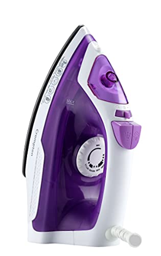 Crompton Greaves Fabrimagic 1200 W Steam Iron with 200 ml water tank, Upto 13g /min steam output and Teflon coating soleplate (purple), Small (ACGSI-FABRIMAGIC)