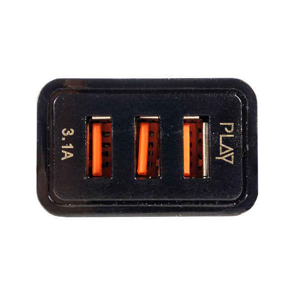 Play 3 USB Port Wall Mini Charger- WC34