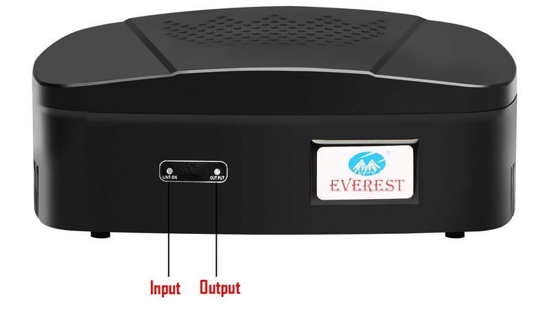 Everest ENT 60 ABS Body Attractive Design Voltage Stabilizer for TV Upto 43 Inches LED TV + Home Theater + Set Top Box (Working Range : 90 V to 290 V), (Black Color)