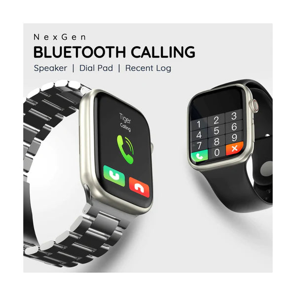 Pebble Unisex Trio 1.96" Infinite Display Bluetooth Calling Multi Sports Mode Smart Watch - PFB62