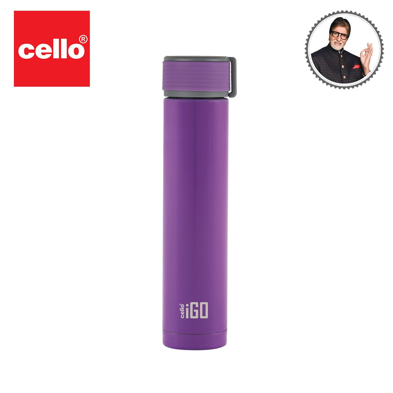 Cello iGo Stainless Steel, Double Walled, Vacusteel Water Flask,280 ml