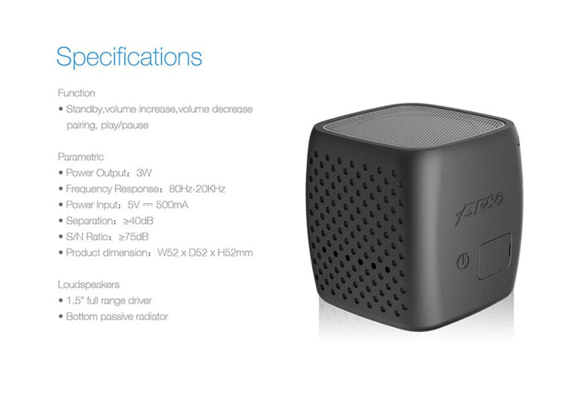 F&D W4 Wireless Portable Bluetooth Speaker (Black)