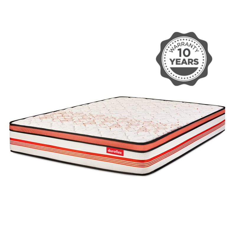 duroflex Propel Plus 3 Zoned NRG Layer Medium Firm Double Size 8 Inch Pocket Spring Euro Top Mattress with Zero Motion Transfer (75 X 48 X 6 + 2 Inch)