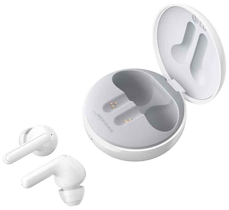 LG Tone Free HBS-FN5U True Wireless Bluetooth Earbuds -Uvnano 99.9% Bacteria Free, Prestigious British Meridian Sound, Dual Microphones, IPX4 Water Resistance, Total 18 Hours Battery Life