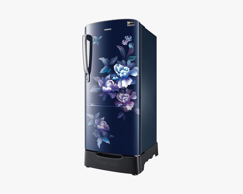 Samsung 183 L, 4 Star, Digital Inverter, Direct-Cool Single Door Refrigerator (RR20C1824HV/HL, Himalaya poppy Red, Base Stand Drawer