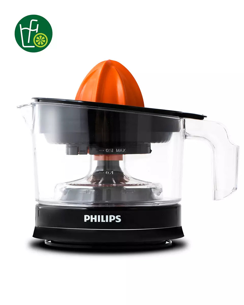Philips Citrus Press Juicer HR2777/00, 0.5 Litre, 2 Sized Cones for different size fruit