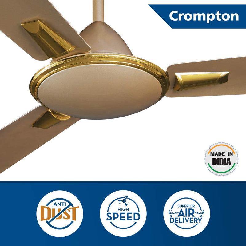 Crompton Aura Prime 1200mm (48 inch) Ceiling Fan (Husky Gold)