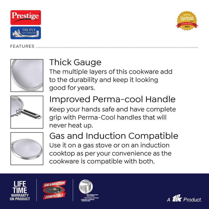 Prestige PRM 3.0 900-Watt Roti Maker (Silver)