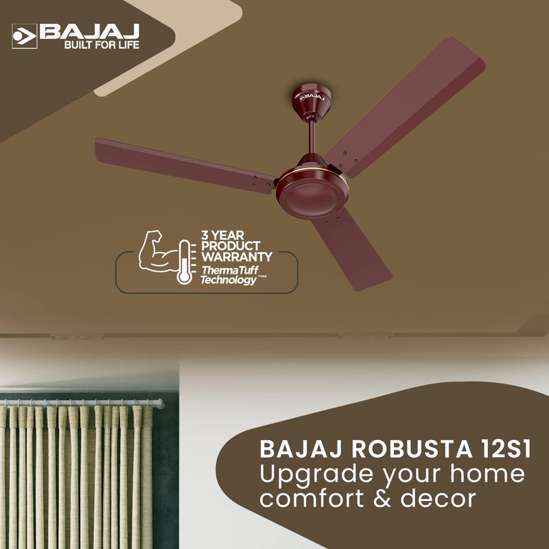 Bajaj Robusta 12S1 1200mm Base Brown Ceiling Fan