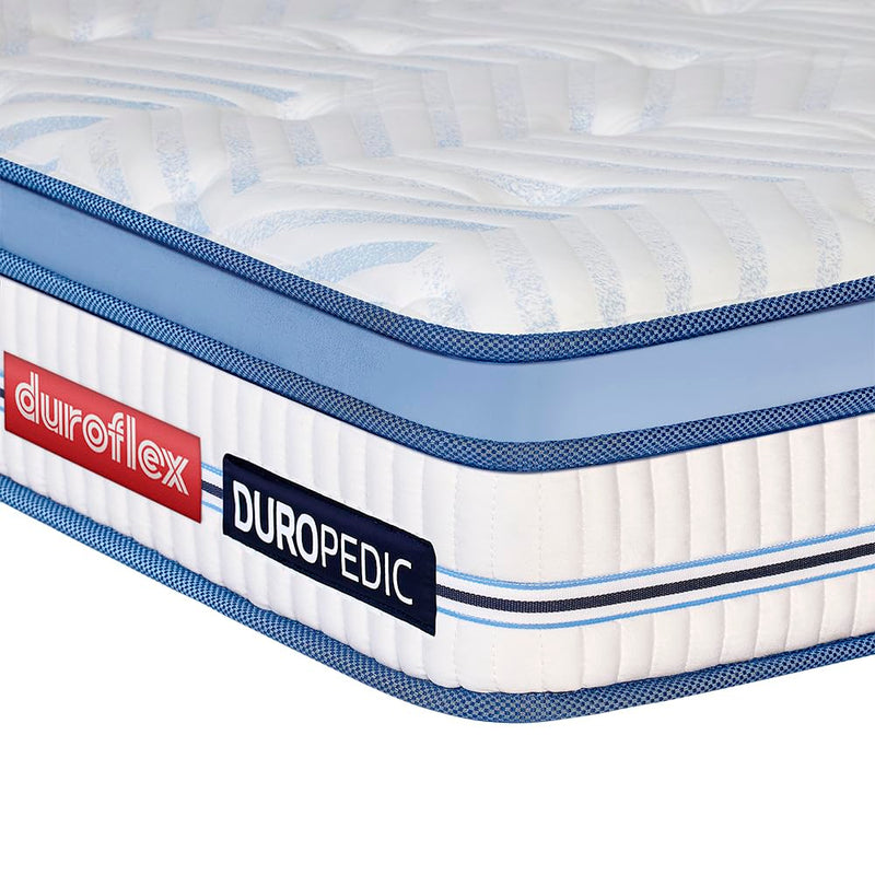 duroflex Strength Plus - Doctor Recommended | 5 Zone Dual Density Orthopedic Support Layer |High Density Coir |8 Inch King Size Memory Foam Euro-top Mattress, (78X72X 6+2 Inch)