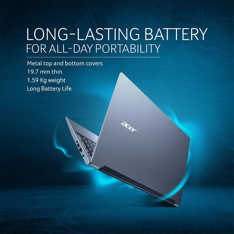 Acer Aspire Lite 12th Gen Intel Core i3-1215U Premium Metal Laptop (Windows 11 Home/8 GB RAM/512GB SSD) AL15-52, 39.62cm (15.6") Full HD Display, Metal Body, Steel Gray