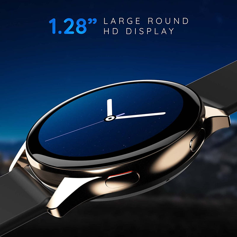 Pebble Dart Smartwatch with Bluetooth Calling (32.5mm IPS Display, IP67 Water Resistant, Jet Black Strap)