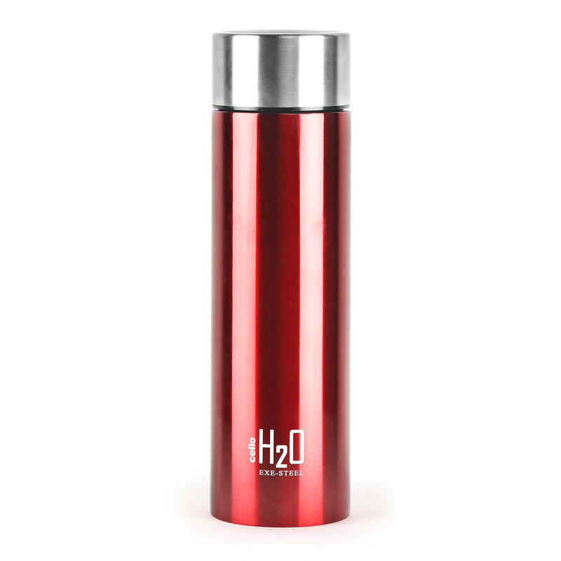 CELLO H2O Stainless Steel Water Bottle | Leak proof & break-proof | Lid is sealed by a silicone rin