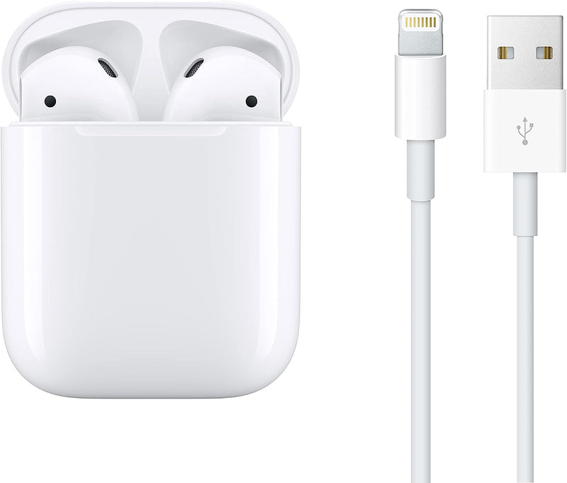 Apple AirPods (2nd Generation) Wireless Earbuds with Lightning Charging Case Included. Over 24 Hours of Battery Life