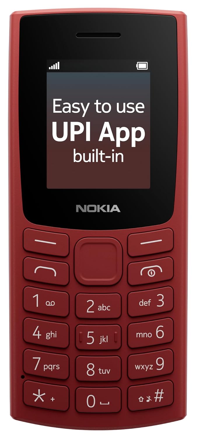 Nokia All-New 105 Single Sim Keypad Phone with Built-in UPI Payments, Long-Lasting Battery, Wireless FM Radio