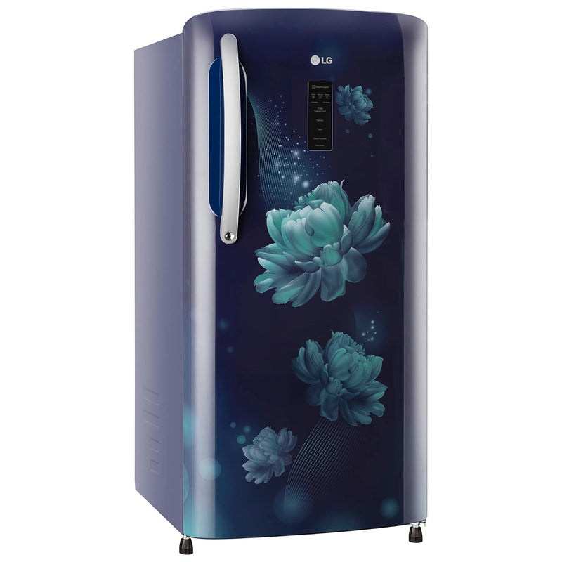 LG 201 L 4 Star Inverter Direct-Cool Single Door Refrigerator (GL-B211HBCY, Blue Charm, Smart Connect)