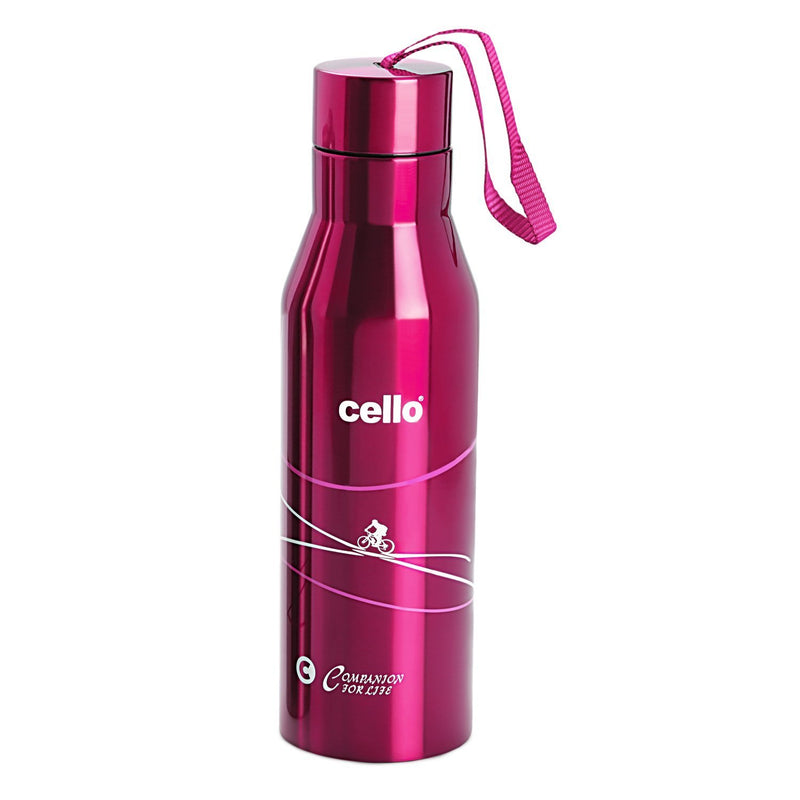 Cello Refresh Stainless Steel Double Walled Water Bottle, Hot and Cold