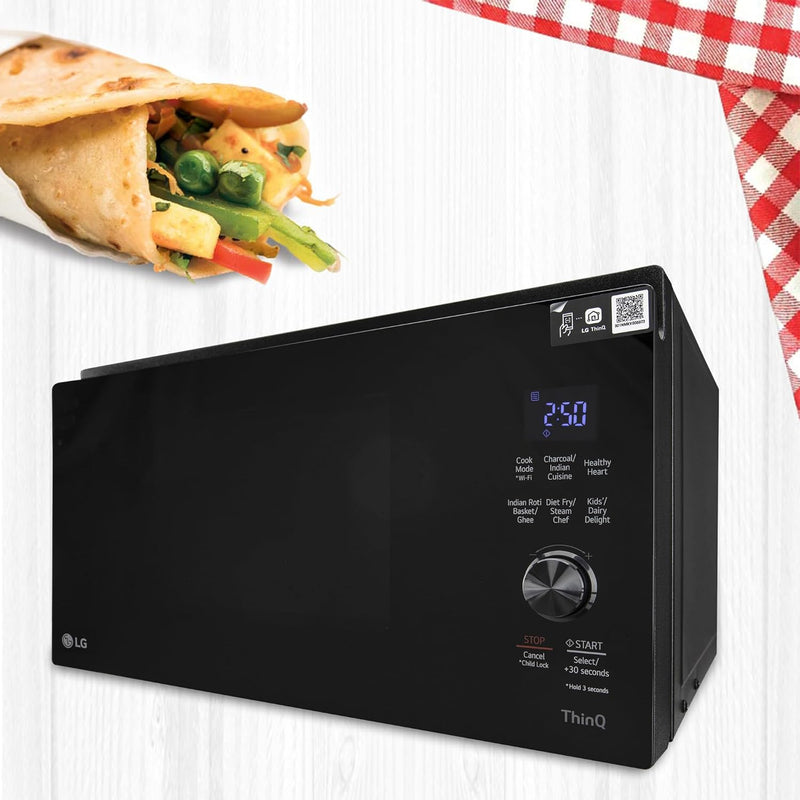LG 32 L Wi-Fi Enabled Charcoal Convection Microwave Oven (MJEN326SFW, Black) - 2023 Model