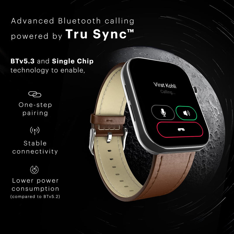 Noise ColorFit Ultra 3 Bluetooth Calling Smart Watch with Biggest 1.96" AMOLED Display & Leather Strap