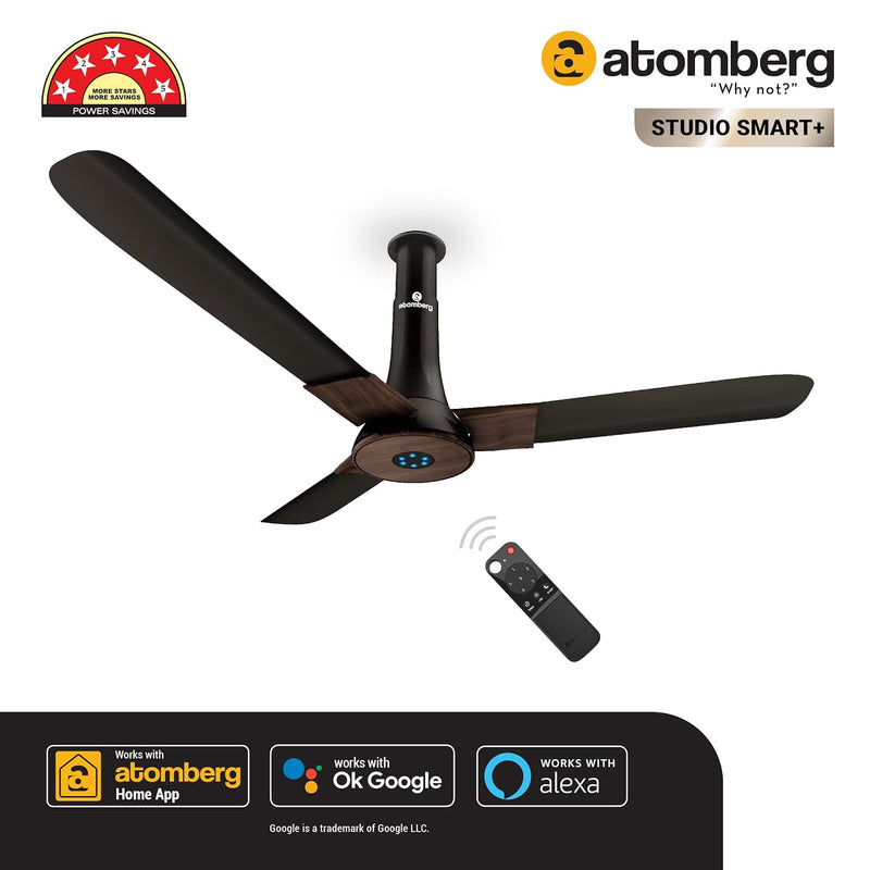 Atomberg Studio Smart+ 1200mm BLDC Motor 5 Star Rated Ceiling Fan