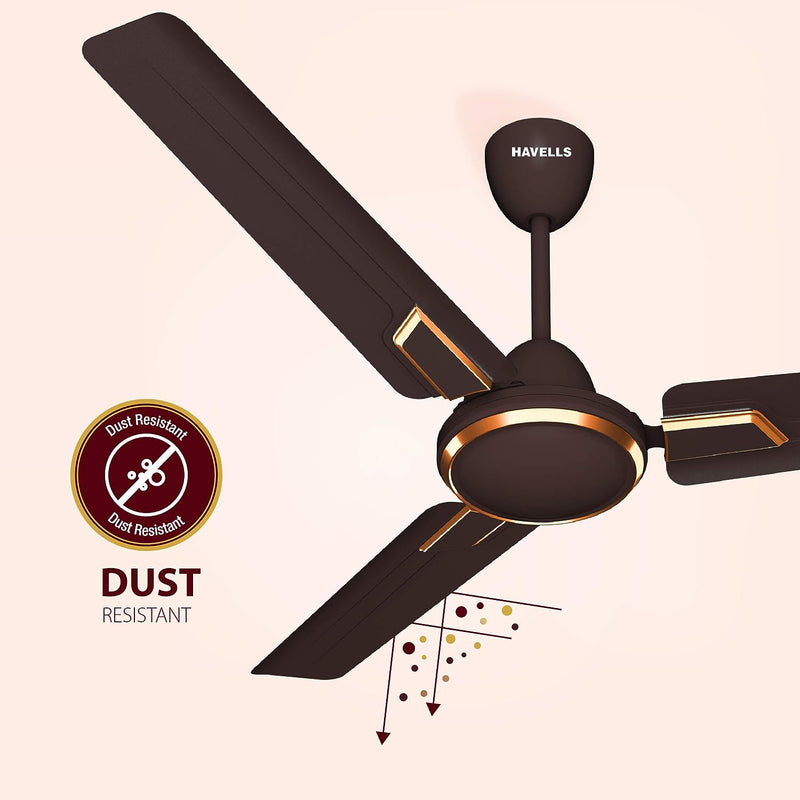 Havells Andria 1200mm Sweep Dust Resistant Ceiling Fan (Espresso Brown)
