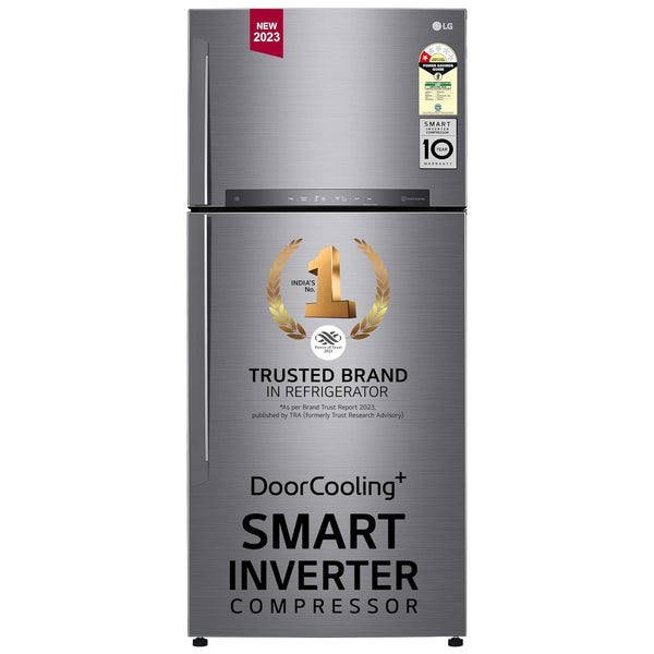 LG 506 L 1 Star Frost Free Inverter Wi-Fi Double Door Refrigerator (2023 Model, GN-H702HLHM, Platinum Silver3, With Hygiene Fresh+ & Door Cooling+)