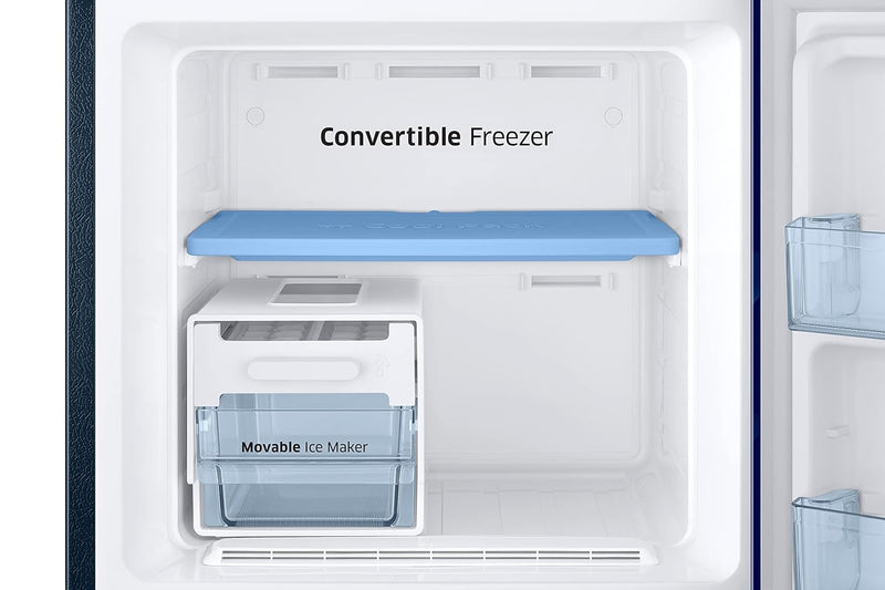 Samsung 236L 2 Star Inverter Frost-Free Convertible 3 In 1 Double Door Refrigerator Appliance (RT28C3732HS/HL,Hydrangea Blue 2023 Model)