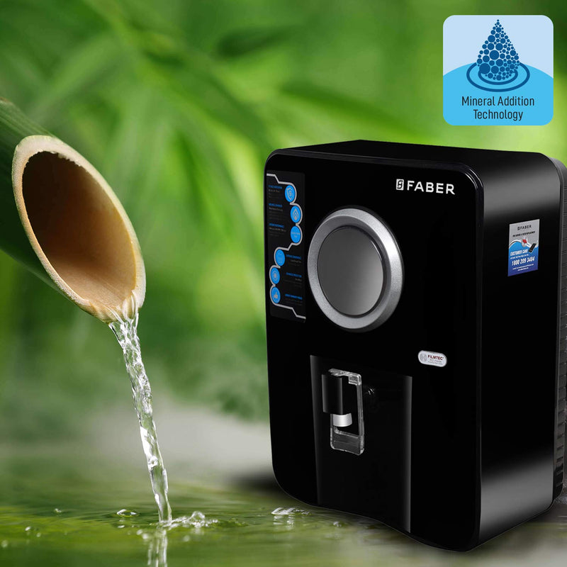 Faber Altroz (RO+UV+UF+MAT) with Heavy Duty Membrane Upto 3000 TDS Water Purifier, Black, 10 Liter