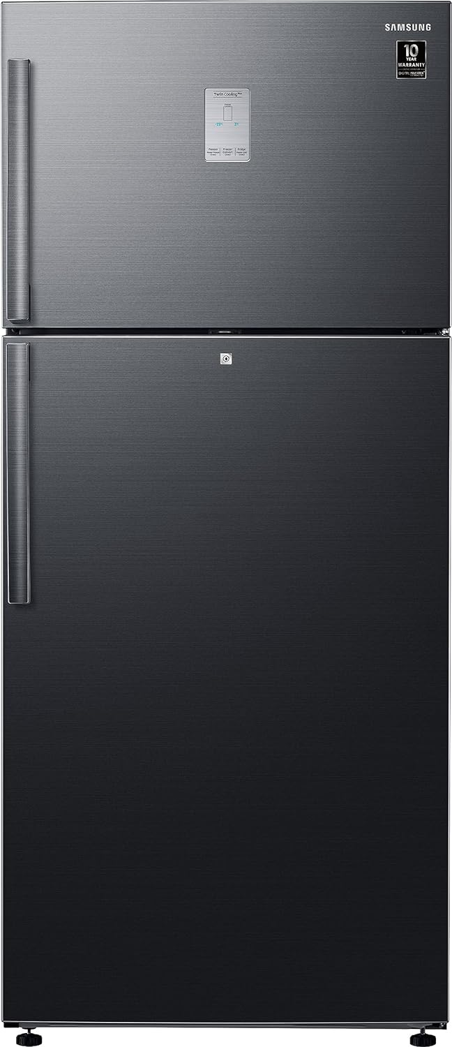 Samsung 530 L, 1 Star, Optimal Fresh+, Digital Inverter, Frost Free Double Door Refrigerator (RT56C637SBS/TL, Black Inox