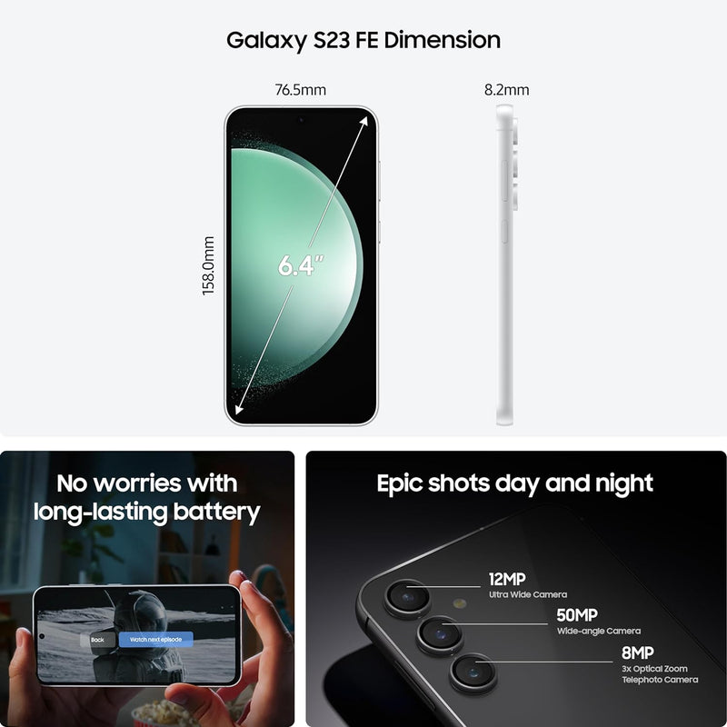 Samsung Galaxy S23 FE 5G (8GB, 128GB Storage)