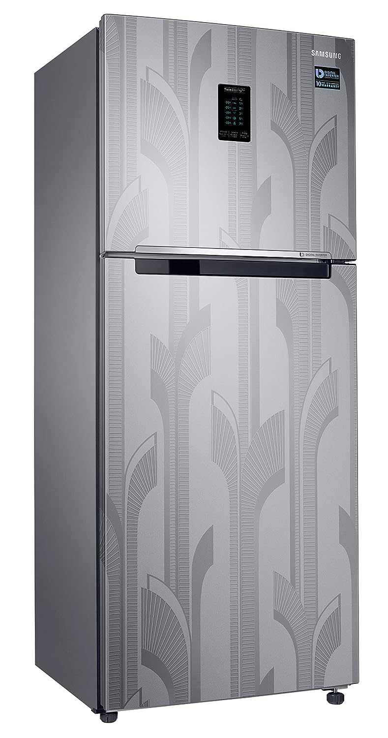 Samsung 301L 2 Star Inverter Frost-Free Convertible 5 In 1 Double Door Refrigerator (RT34C4522YS/HL, Silver Archi 2023 Model)