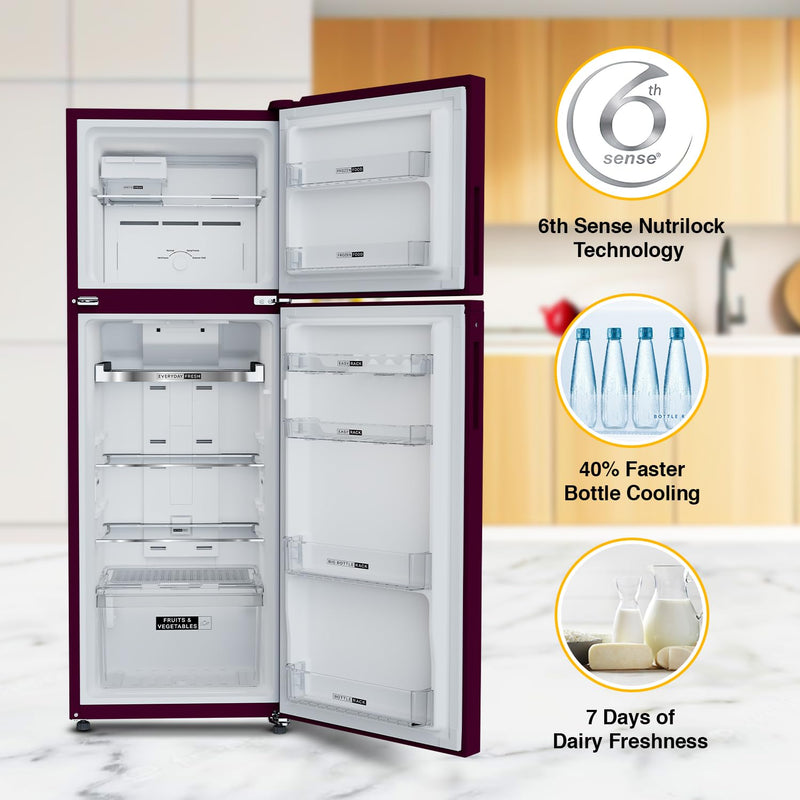 Whirlpool 235L 2 Star IntelliFresh Inverter Frost-Free Double door Refrigerator ( IFPRO INV CNV 278 Wine Luxuria(2S)-TL)