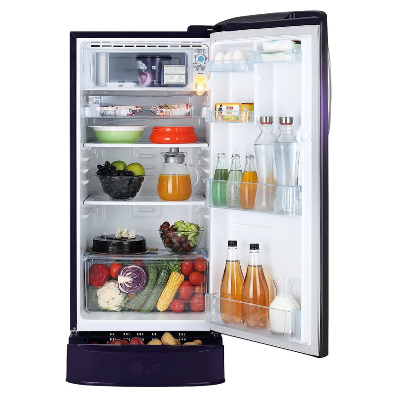 LG 185 L 3 Star Direct-Cool Single Door Refrigerator GL-D201APVD, (Purple Victoria)