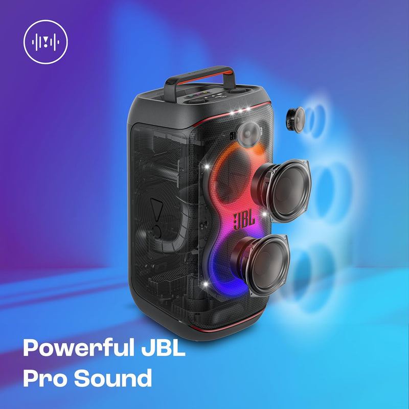 JBL Partybox 120 Wireless Bluetooth 160W Party Speaker, AI Sound Boost, Futuristic Light Show, Upto 12Hrs Playtime,Multispeaker