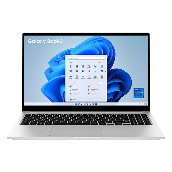 Samsung Galaxy Book3 Core i7 13th Gen 1355U - (16 GB/512 GB SSD/Windows 11 Home) Galaxy Book3 Thin and Light Laptop (15.6 Inch, Silver, 1.58 Kg, with MS Office)