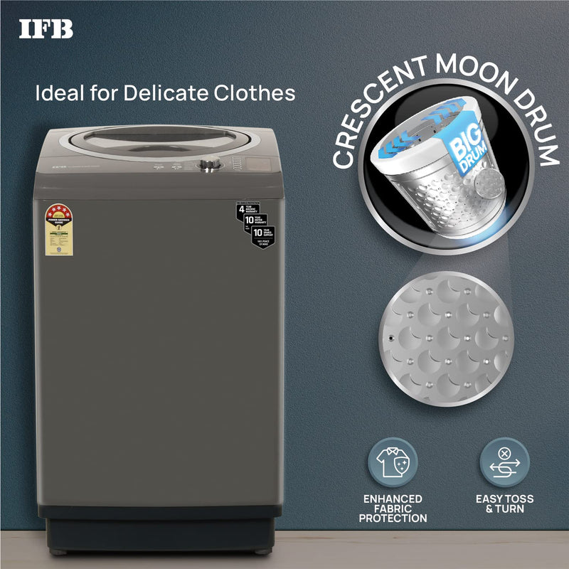IFB 8.0 Kg Fully-Automatic 5 Star Top Loading Washing Machine (TL-R3SG 8.0 KG Aqua, Sparkle Grey, Hard Water Wash