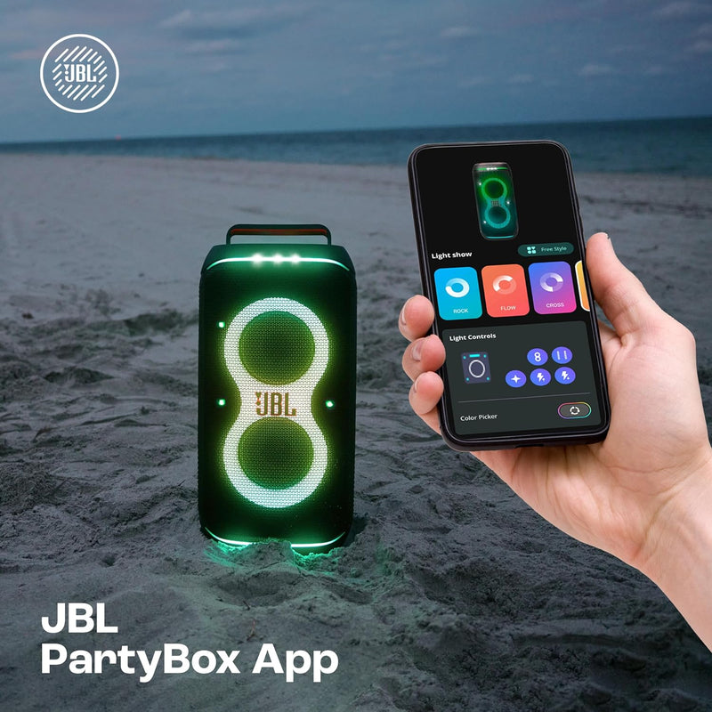 JBL Partybox 120 Wireless Bluetooth 160W Party Speaker, AI Sound Boost, Futuristic Light Show, Upto 12Hrs Playtime,Multispeaker